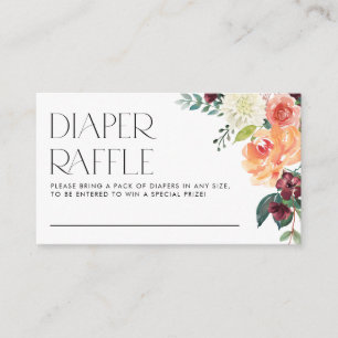 Carte D'accompagnement Aquarelle Chute Florale Bouquet Raffin
