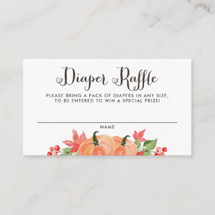 Carte D'accompagnement Aquarelle Citrouille et Feuilles d'érable Raffin d