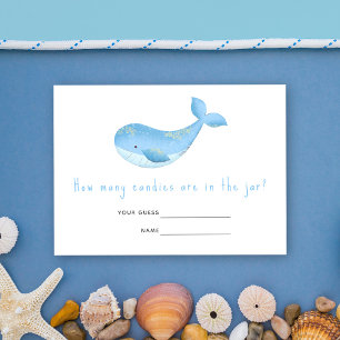 Carte D'accompagnement Aquarelle - combien de bonbons sont dans le bocal