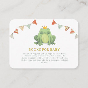 Carte D'accompagnement Aquarelle Cute Frog Baby shower Books for baby