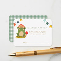 Aquarelle Cute Frog Baby shower Déchets Refus Enc