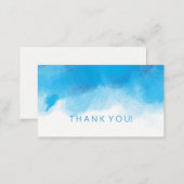 Carte D'accompagnement Aquarelle de bleu d'été d'insertion de Merci (Devant / Derrière)