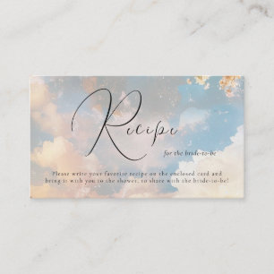 Carte D'accompagnement Aquarelle Dreamy Cloud Neuf Fête des mariées Recet