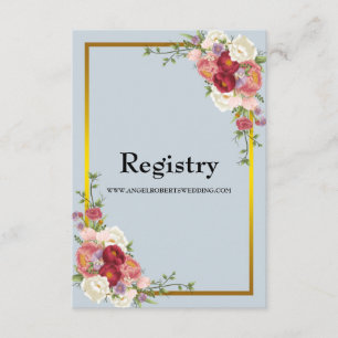 Carte D'accompagnement Aquarelle Dusty Gris Or Blush Peach Mariage