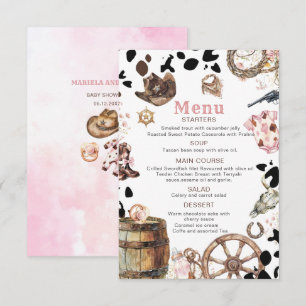 Carte D'accompagnement Aquarelle élégante Petite Cowgirl Rodeo Pays ba