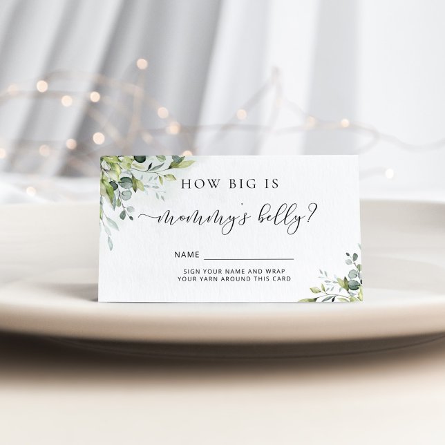 Carte D'accompagnement Aquarelle eucalyptus quelle est la taille du ventr (Créateur téléchargé)