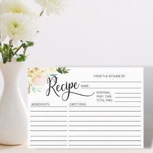Carte D'accompagnement Aquarelle Fête des mariées florale RECEPE