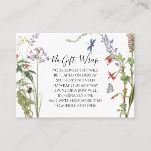 Carte D'accompagnement Aquarelle fleur sauvage Floral n Bee Display Douch