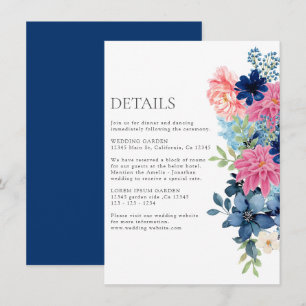 Carte D'accompagnement Aquarelle fleurie printemps botanique détails de m