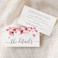 Aquarelle Floral rose cerisier Mariage