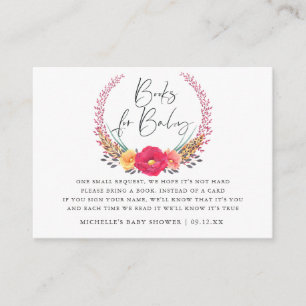 Carte D'accompagnement Aquarelle Floral Safari Baby shower Demande de rés