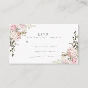 Carte D'accompagnement Aquarelle florale de printemps RSVP