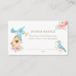 Carte D'accompagnement Aquarelle Florale Petits oiseaux Fille Déchirer Ra