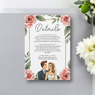 Carte D'accompagnement Aquarelle Florale Romantique Mariée Et Mariage De 