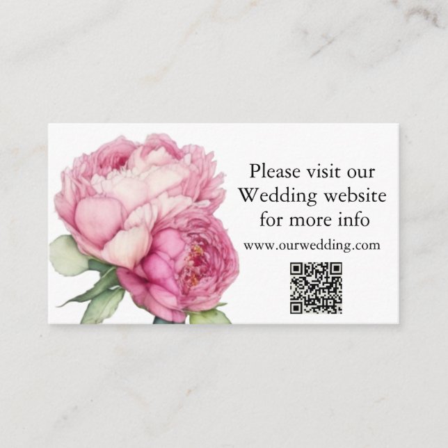 Carte D'accompagnement Aquarelle florale rose pis rose roses roses (Devant)