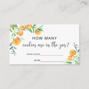 Carte D'accompagnement Aquarelle fruits combien de biscuits sont dans le 