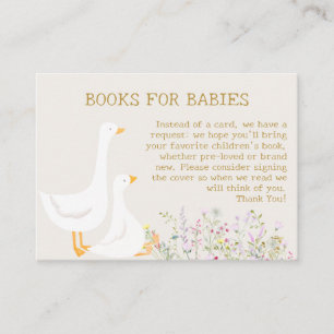 Carte D'accompagnement Aquarelle Goose Twins Baby shower Demande de réser