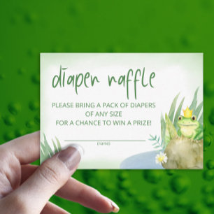 Carte D'accompagnement Aquarelle Green Frog billet de tombola