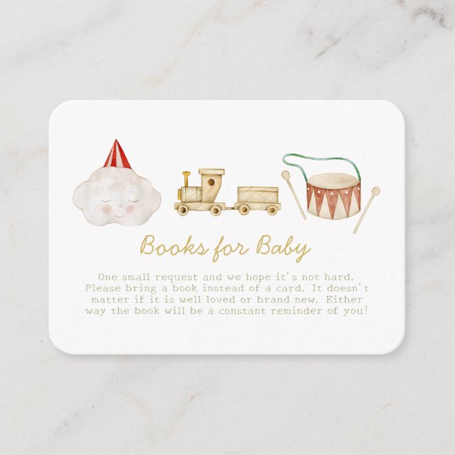 Carte D'accompagnement Aquarelle Hello Bébé jouets Livres pour bébé (Devant)