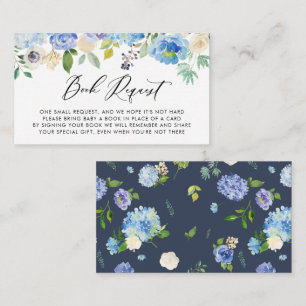 Carte D'accompagnement Aquarelle Hydrangea et Anemone Livres pour bébé