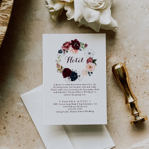 Carte D'accompagnement Aquarelle Illustré Automne Floral Hotel