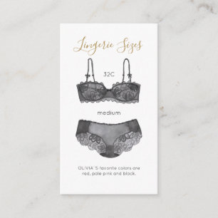 Carte D'accompagnement Aquarelle Lace Lingerie Tailles Fête des mariées E