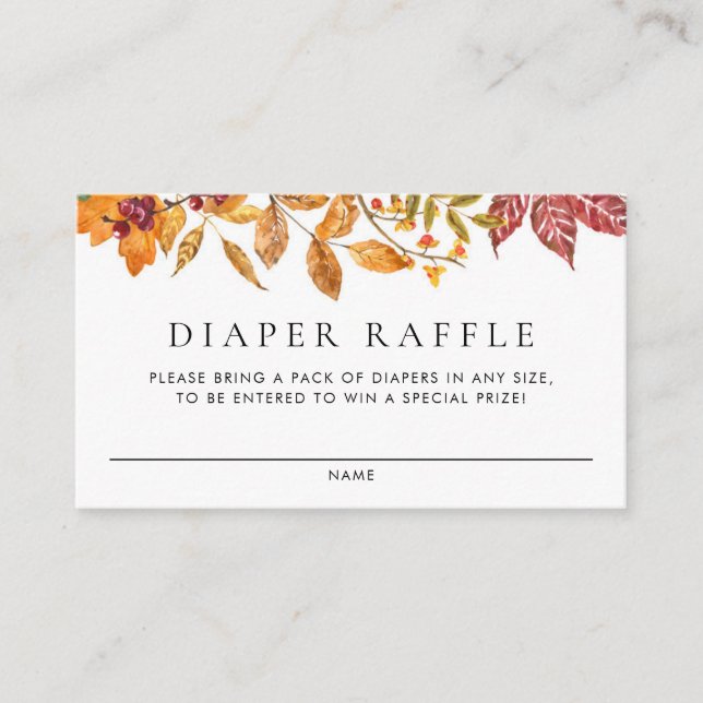 Carte D'accompagnement Aquarelle L'automne quitte Garland Déchets Raffin (Devant)