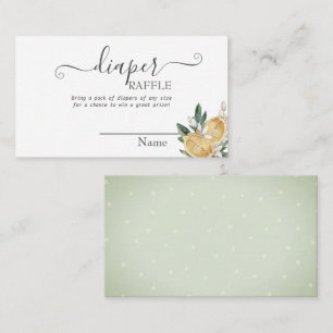 Carte D'accompagnement Aquarelle Lemons Baby shower botanique