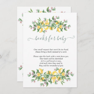 Carte D'accompagnement Aquarelle Lemons Fleurs Botaniques