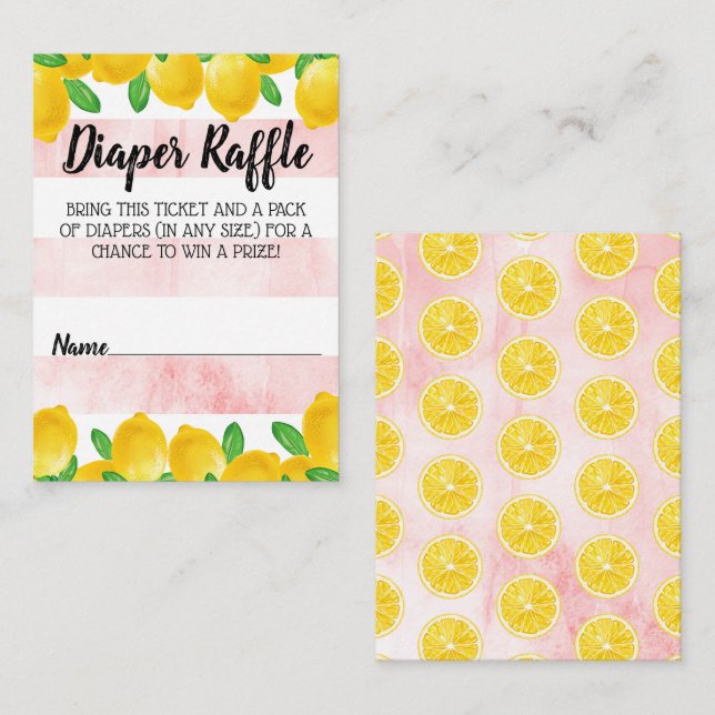 Carte D'accompagnement Aquarelle Léon Arbre Baby shower Déchets Raffin (Devant / Derrière)