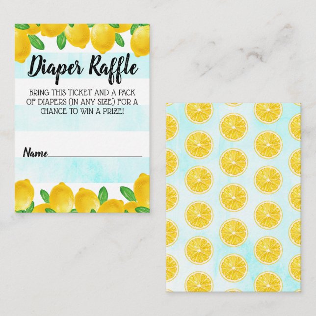 Carte D'accompagnement Aquarelle Léon Arbre Baby shower Déchets Raffin (Devant / Derrière)