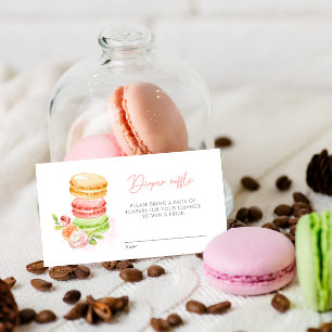 Carte D'accompagnement Aquarelle Macarons Baby shower Déchets Raffin