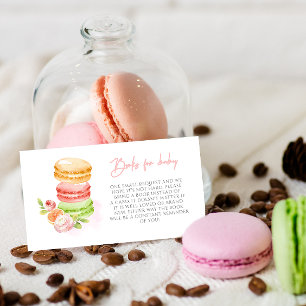 Carte D'accompagnement Aquarelle Macarons Baby showers Livres Pour Bébé E
