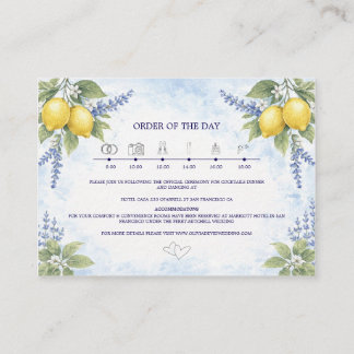 Carte D'accompagnement Aquarelle mariage citron et lavande