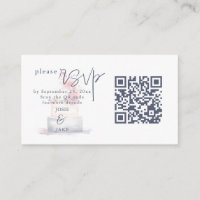 Aquarelle mariage de gâteau Illustration QR Code