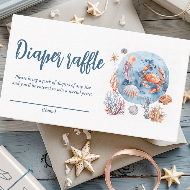 Carte D'accompagnement "Aquarelle marine Coral Reef Delties (Créateur téléchargé)