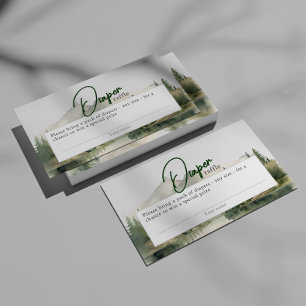 Carte D'accompagnement Aquarelle Montagnes Baby shower de carafe de couch