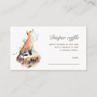 aquarelle mystique fox diaper billet de tombole