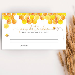 Carte D'accompagnement Aquarelle nid d'abeille Date idées nuit \ Date jar