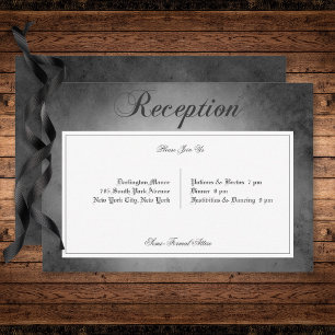 Carte D'accompagnement Aquarelle noire gothique foncée Réception de la te