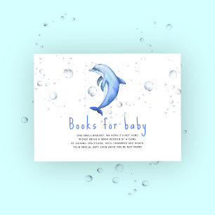 Carte D'accompagnement Aquarelle océanique dauphin - livres pour bébé