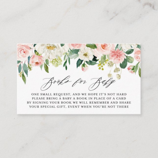 Carte D'accompagnement Aquarelle Peach Rose Floral Garland Demande de rés (Devant)