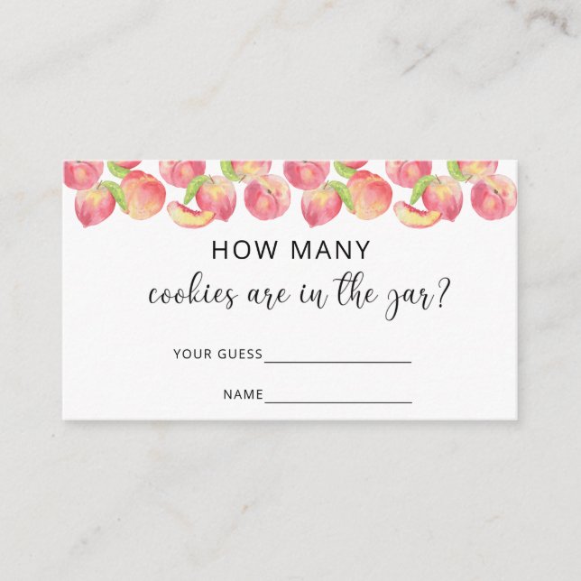 Carte D'accompagnement Aquarelle pêche combien de biscuits sont dans le p (Devant)