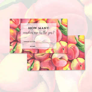 Carte D'accompagnement Aquarelle pêche combien de bonbons sont dans le bo