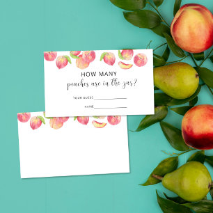 Carte D'accompagnement Aquarelle pêche combien de pêches sont dans le pot