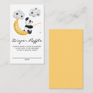 Carte D'accompagnement Aquarelle Pêche Panda Baby shower Déchets Raffin