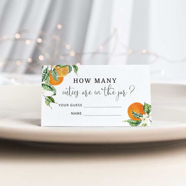 Carte D'accompagnement Aquarelle petite cutie deviner combien de cuites (Créateur téléchargé)