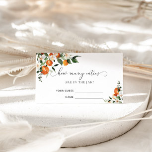 Carte D'accompagnement Aquarelle petite cutie deviner combien de cuites