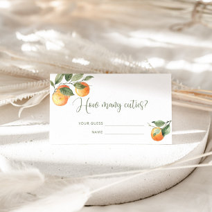 Carte D'accompagnement Aquarelle petite cutie devinez combien de cuties e