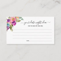 Aquarelle rose Floral Votre Date Nuit Idée